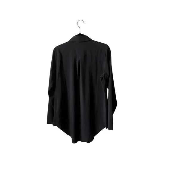 Athleta Women's XS Black Long‎ Sleeve Button-Up Shirt Casual - Picture 2 of 4